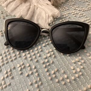 Quay Australia Black Cat Eye Sunglasses - Women's Fashion Shades